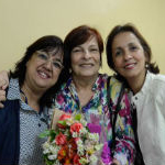 Fátima Martins (Rede de Bibliotecas), Jussara Long e Vania Guerra (Biblioteca de Saúde Pública) (da esq. para dir) (Fotos: Amanda Simões (Multimeios/Icict)